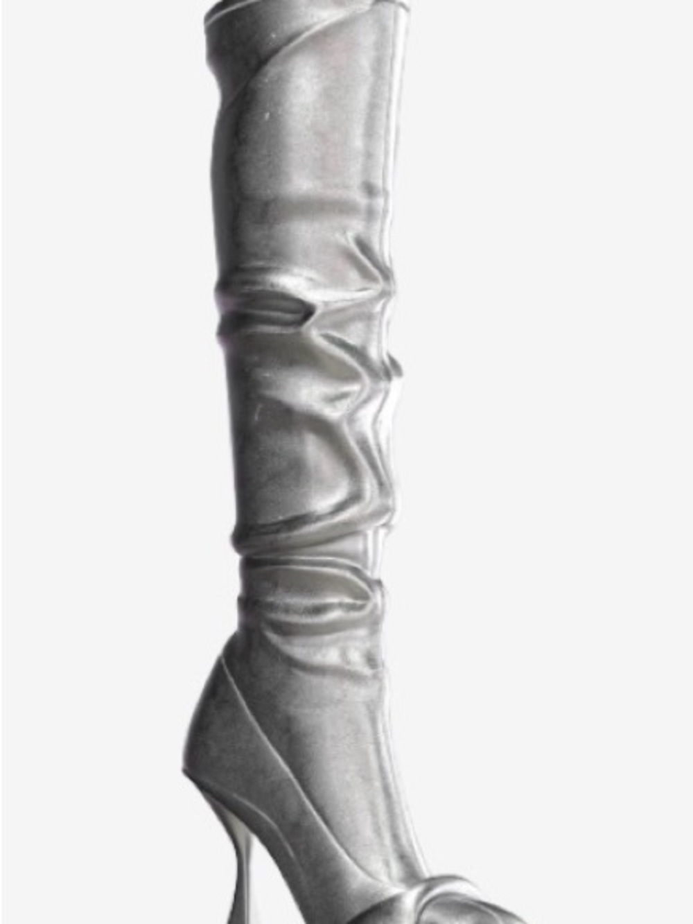Hanifa Tall Silver Stiletto Knee-High Boot - Women's Fashion Boot